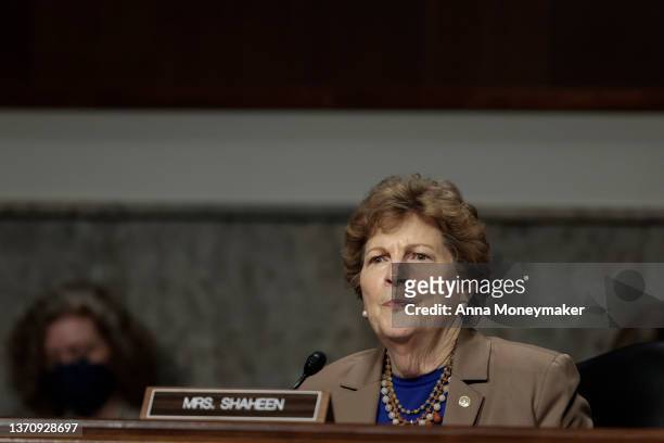 Chairwoman Jeanne Shaheen listens during a hearing with the Senate Foreign Relations subcommittee on Europe and Regional Security Cooperation in the...