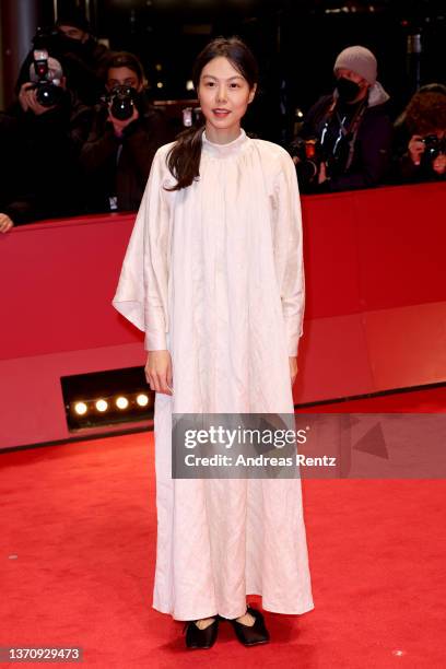 Actress Kim Min-hee arrives for the closing ceremony of the 72nd Berlinale International Film Festival Berlin at Berlinale Palast on February 16,...