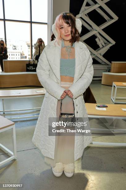 Ashley AKA bestdressed attends the Claudia Li fashion show during New York Fashion Week: The Shows on February 16, 2022 in New York City.