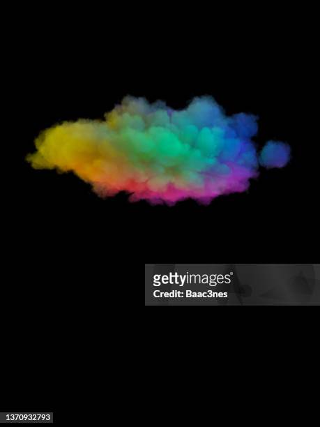 colorful fantasy cloud - rainbow clouds stock pictures, royalty-free photos & images