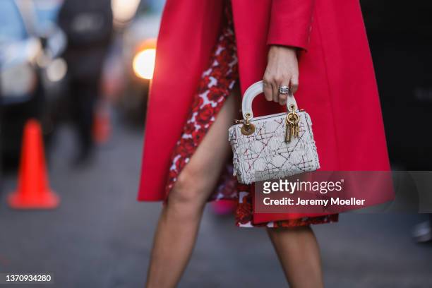 Kameran Westcott is seen outside Carolina Herrera during New York Fashion Week on February 14, 2022 in New York City.