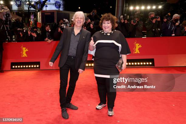 Director Andreas Dresen and actress Meltem Kaptan arrive for the closing ceremony of the 72nd Berlinale International Film Festival Berlin at...