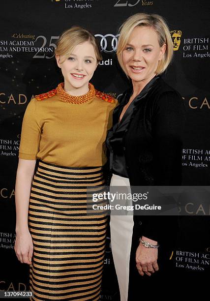 Actress Chloe Grace Moretz and her mom Teri Duke Moretz arrive at 18th Annual BAFTA Los Angeles Awards Season Tea Party at Four Seasons Hotel Los...