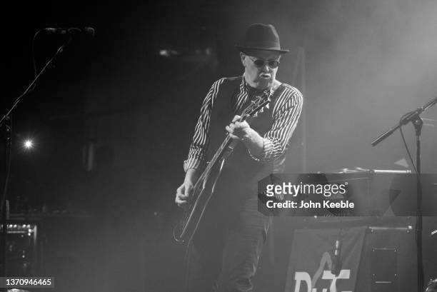 Leigh Heggarty of The Ruts DC perform as opening support act for the Stranglers at The Cliffs Pavilion on February 15, 2022 in Southend, England.