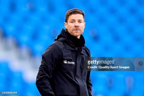 Head coach Xabi Alonso of Real Sociedad B looks on during the LaLiga Smartbank match between Real Sociedad B and CD Lugo at Reale Arena on February...