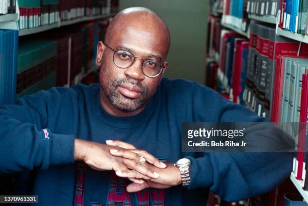 Simpson prosecutor Christopher Darden inside the Law library at South-Western University, School of Law, March 19, 1996 in Los Angeles, California.