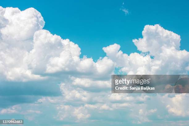 white clouds - soft cloud sky stock pictures, royalty-free photos & images