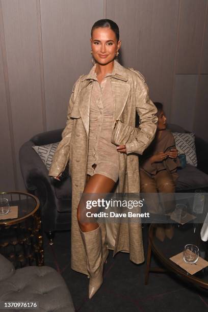 Molly-Mae Hague attends the PrettyLittleThing X Molly-Mae show at The Londoner Hotel on February 16, 2022 in London, England.