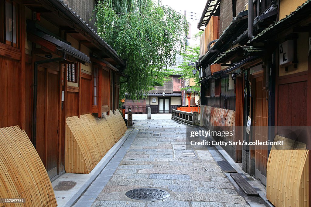 Cityscape of Gion, Kyoto Prefecture, Honshu, Japan