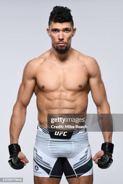 Johnny Walker poses for a portrait during a UFC photo session on February 16, 2022 in Las Vegas, Nevada.