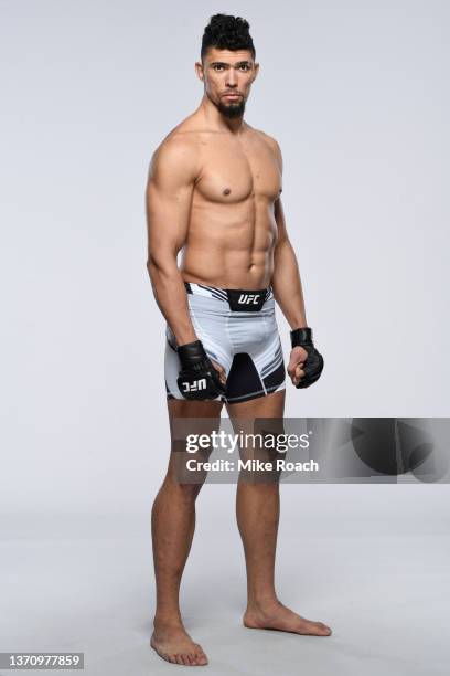 Johnny Walker poses for a portrait during a UFC photo session on February 16, 2022 in Las Vegas, Nevada.