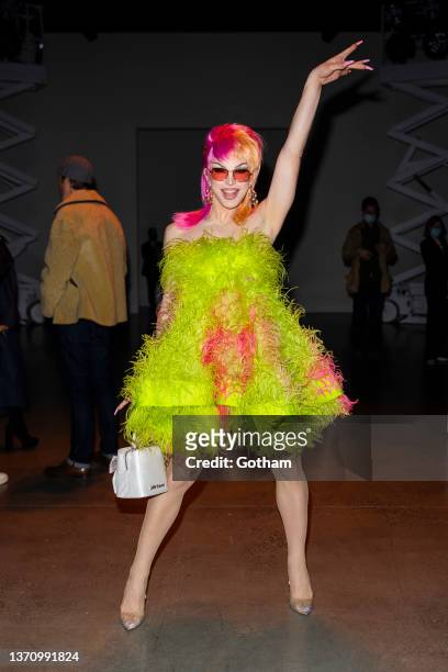 Aquaria attends the Prabal Gurung fashion show during New York Fashion Week at Spring Studios on February 16, 2022 in New York City.