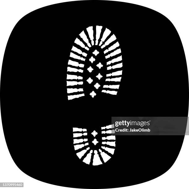 boot print 3 - stepping outside stock illustrations