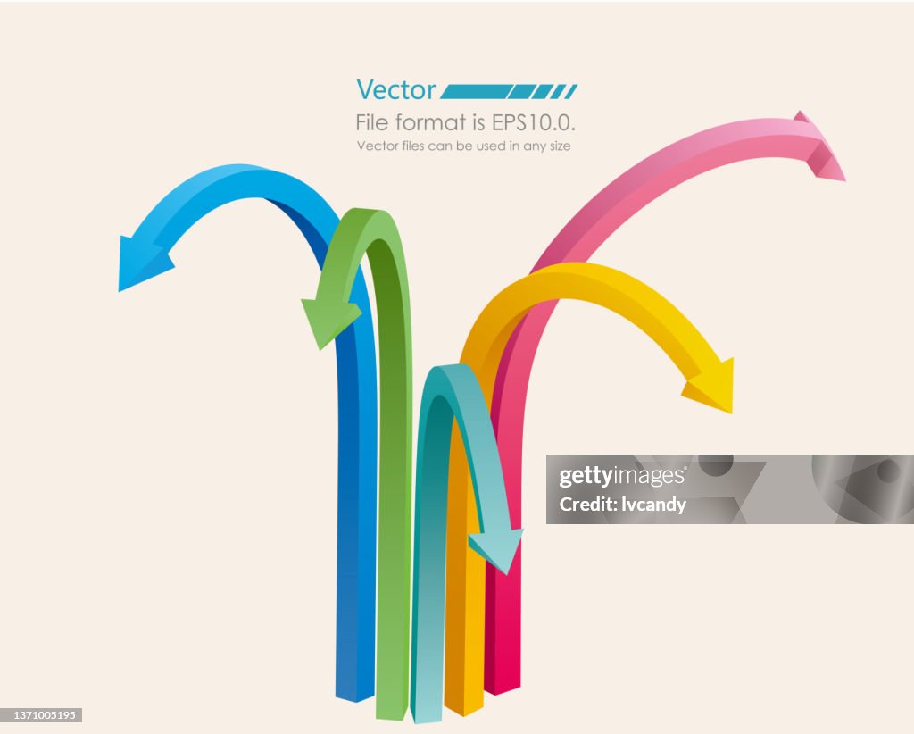 Sign 5 Direction 5 Directions Arrows High-Res Vector Graphic - Getty Images