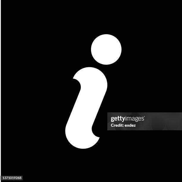logo design with letter i - information i logo stock illustrations