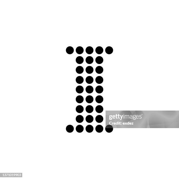 logo design with letter i - letter i stock illustrations