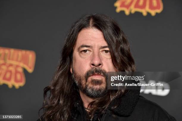 Dave Grohl attends the Los Angeles Premiere of "Studio 666" at TCL Chinese Theatre on February 16, 2022 in Hollywood, California.