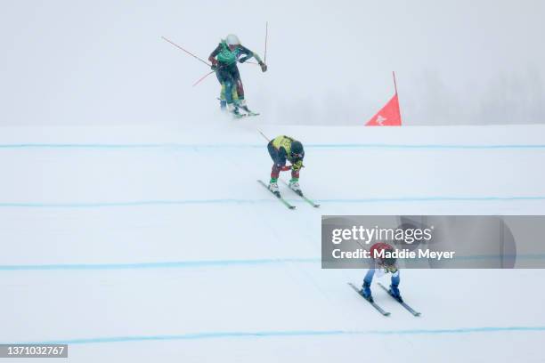 Sandra Naeslund of Team Sweden, Marielle Thompson of Team Canada, Fanny Smith of Team Switzerland and Daniela Maier of Team Germany compete during...