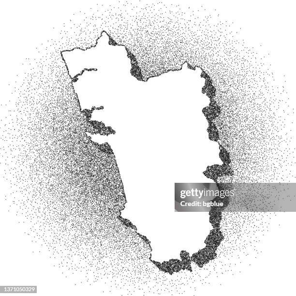stippled goa map - stippling art - dotwork - dotted style - goa stock illustrations