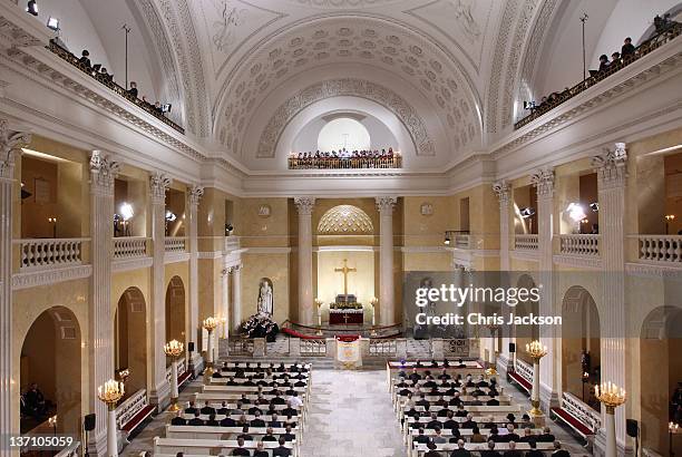 General view of the service to celebrate Queen Margrethe II of Denmark's 40 years on the throne at Christiansborg Palace Chapel on January 15, 2012...