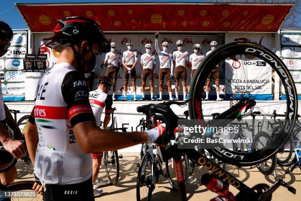 Greg Van Avermaet of Belgium, Benoit Cosnefroy of France, Stan Dewulf of Belgium, Lawrence Naesen of Belgium, Oliver Naesen of Belgium, Ben Alexander...