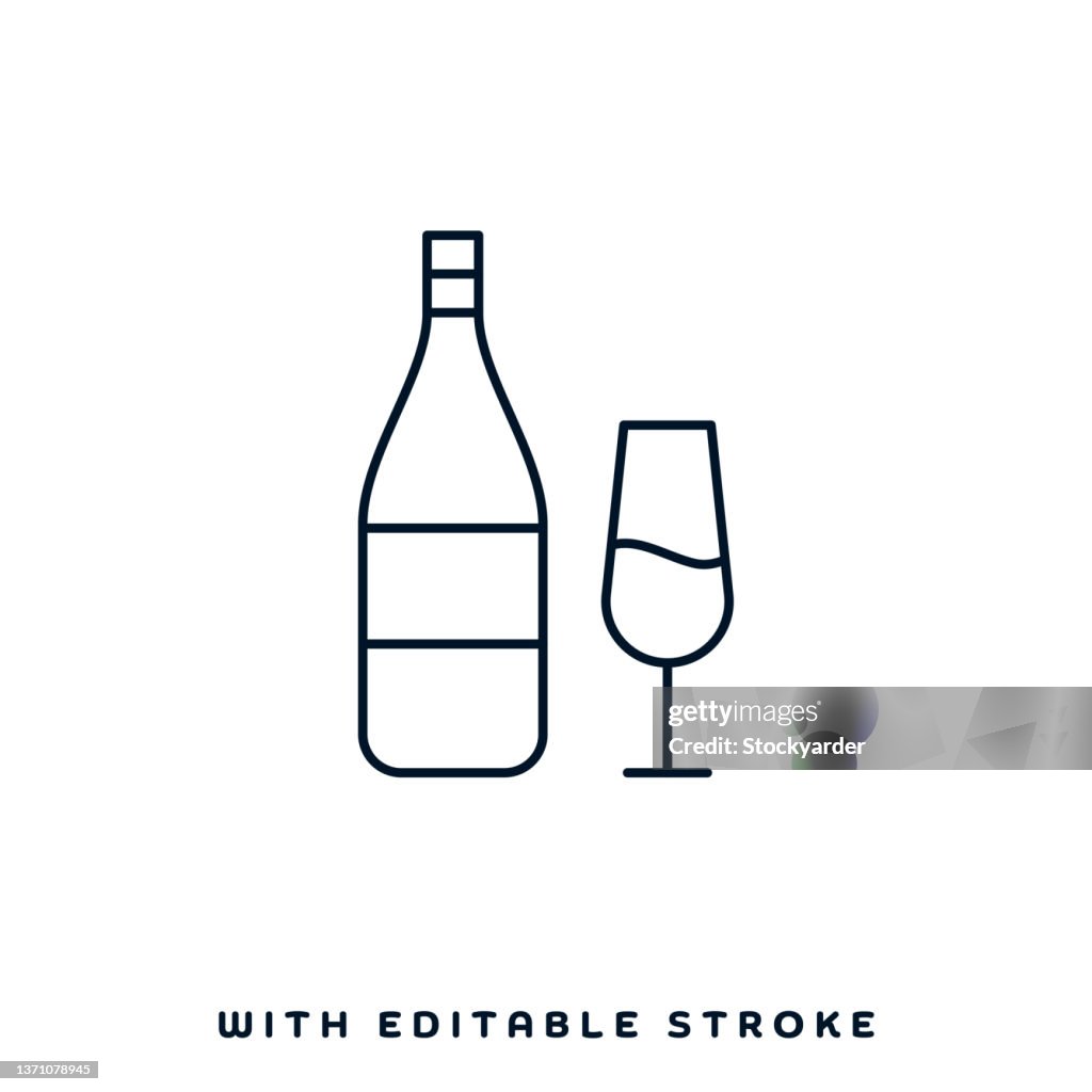 Linea Degustazione Vini Icon Design