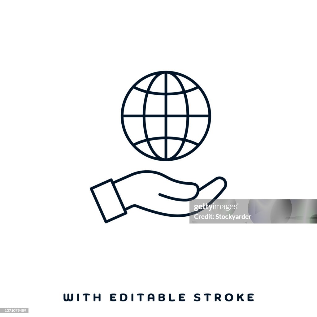 Global Capability Line Icon Design