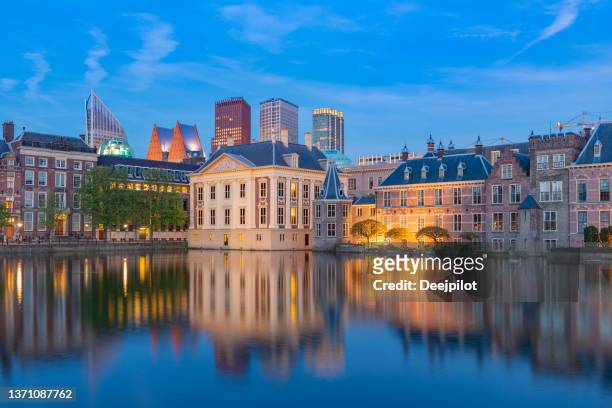 the hague downtown city skyline, netherlands. - the hague stock pictures, royalty-free photos & images