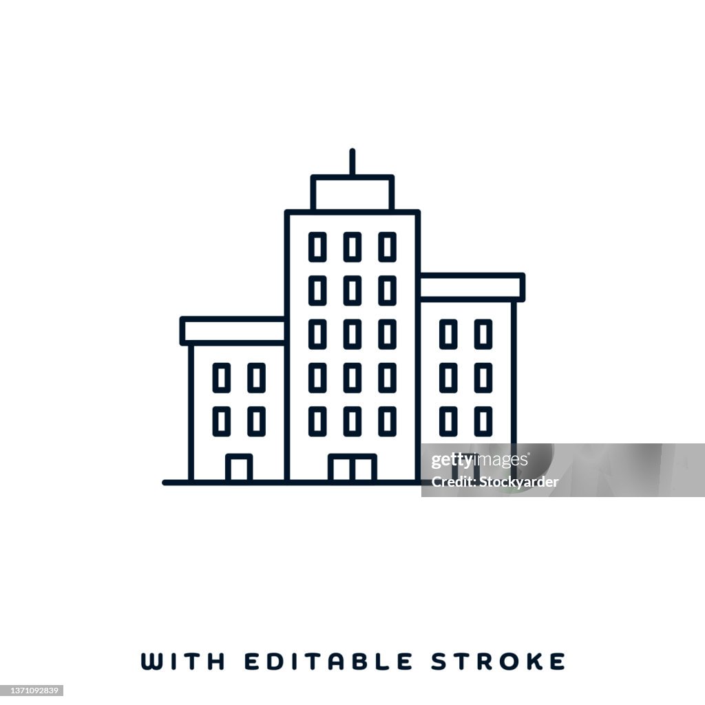 Apartment Buildings Vector Icon Design