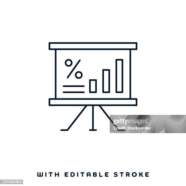 general statistics line icon design - exercise class stock illustrations