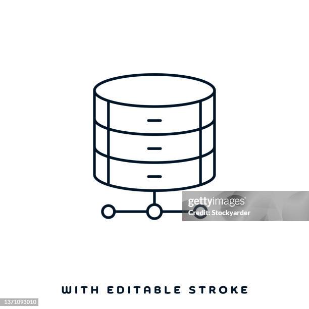 database connectivity line icon design - software as a service stock illustrations