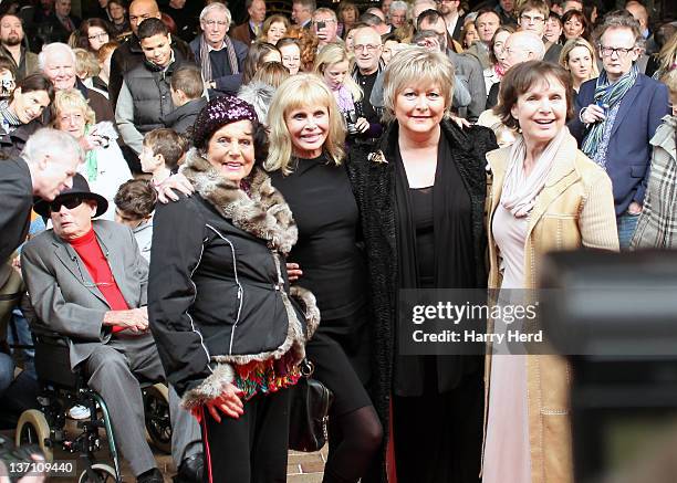 Eunice Gayson.Britt Ekland, Jenny Hanley and Madeline Smith attend the launch of 'Bond In Motion: Launch Event - The World's Largest Retrospective Of...