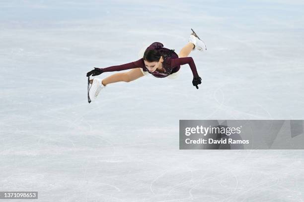 Anna Shcherbakova of Team ROC skates during the Women Single Skating Free Skating on day thirteen of the Beijing 2022 Winter Olympic Games at Capital...