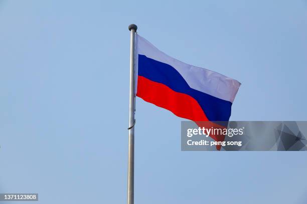 russian flag - falce e martello foto e immagini stock