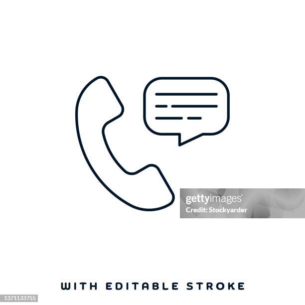 stockillustraties, clipart, cartoons en iconen met phone call interview line icon design - supporting functions for graphical user interface