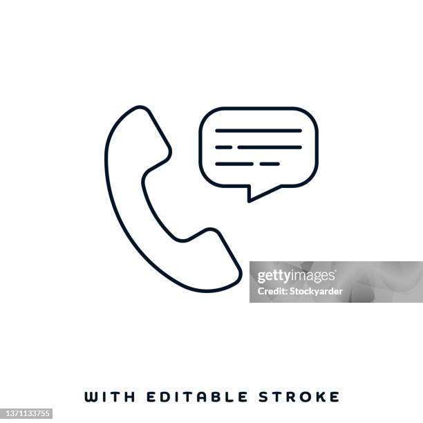 phone call interview line icon design - speech recognition stock illustrations