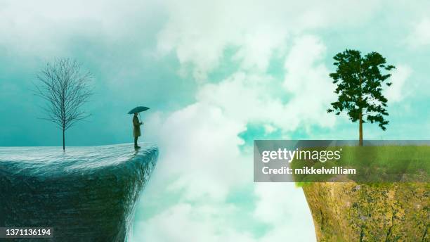 gras ist grüner auf der anderen seite konzeptbild - neid stock-fotos und bilder