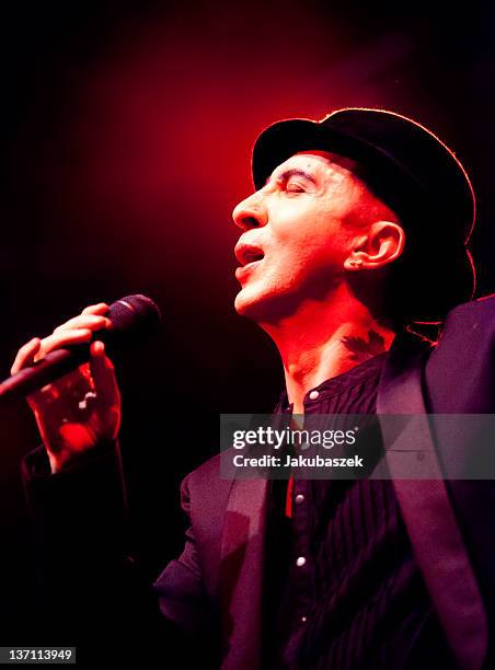 English singer Marc Almond performs live during a concert at the Huxleys Neue Welt on January 15, 2012 in Berlin, Germany.