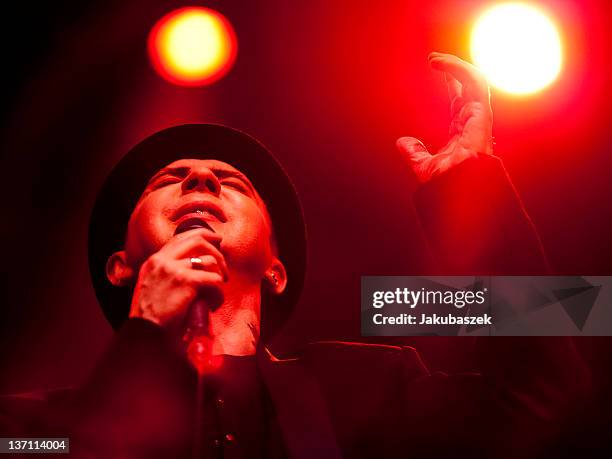 English singer Marc Almond performs live during a concert at the Huxleys Neue Welt on January 15, 2012 in Berlin, Germany.