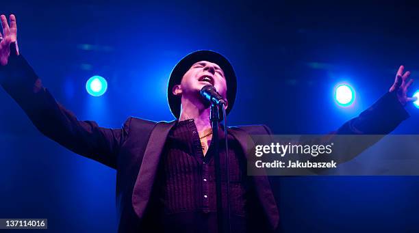 English singer Marc Almond performs live during a concert at the Huxleys Neue Welt on January 15, 2012 in Berlin, Germany.