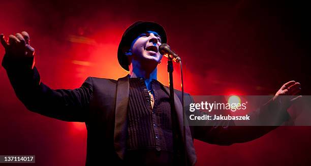 English singer Marc Almond performs live during a concert at the Huxleys Neue Welt on January 15, 2012 in Berlin, Germany.