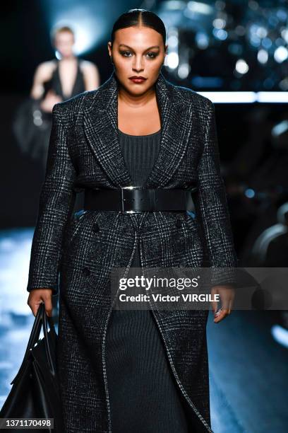 Paloma Elsesser walks the runway during the Michael Kors Ready to Wear Fall/Winter 2022-2023 fashion show as part of the New York Fashion Week on...