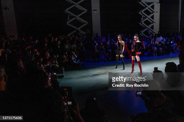 Models walk the runway for The Blonds during New York Fashion Week: The Shows on February 16, 2022 in New York City.