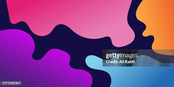 stockillustraties, clipart, cartoons en iconen met modern liquid gradient colors abstract background - bel vloeistof