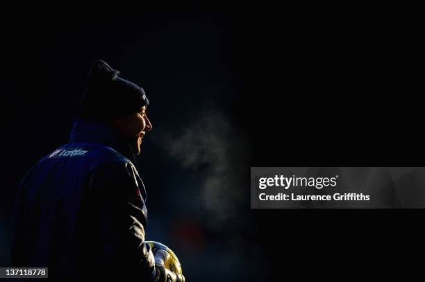 Paddy Kenny of Queens Park Rangers warms up prior to the Barclays Premier League match between Newcastle United and Queens Park Rangers at Sports...