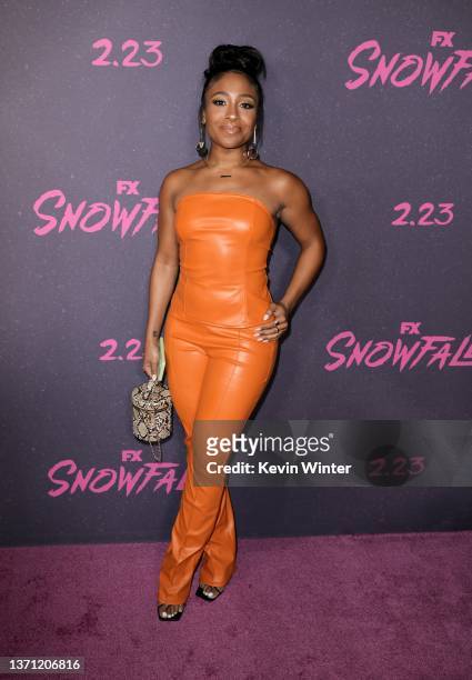 Taylor Polidore attends FX's "Snowfall" Season 5 Premiere at Grandmaster Recorders on February 17, 2022 in Los Angeles, California.