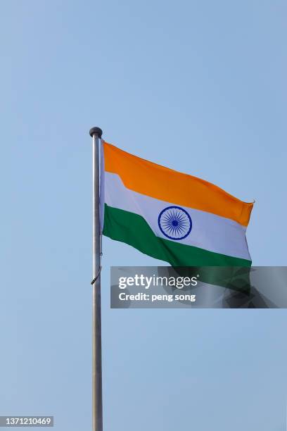 india's national flag - indian flag stock pictures, royalty-free photos & images