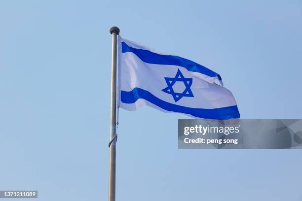 israeli flag - israeli flag stockfoto's en -beelden