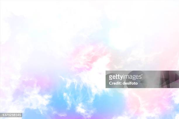 horizontal soft pink, blue and white coloured vector multi colored backgrounds like water colour spread or sprayed on white backdrop - religious background stock illustrations