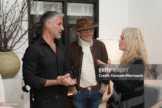 Said Matuk, Hector Cedrun and Jill Collins during the The Maybourne Beverly Hills Hosts an Evening with WhIsBe at The Maybourne Beverly Hills on...